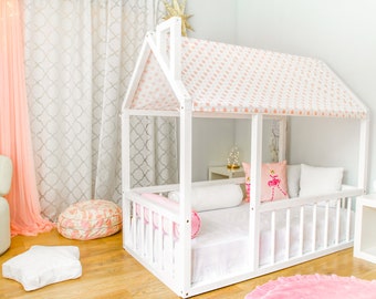 kids bed frame house