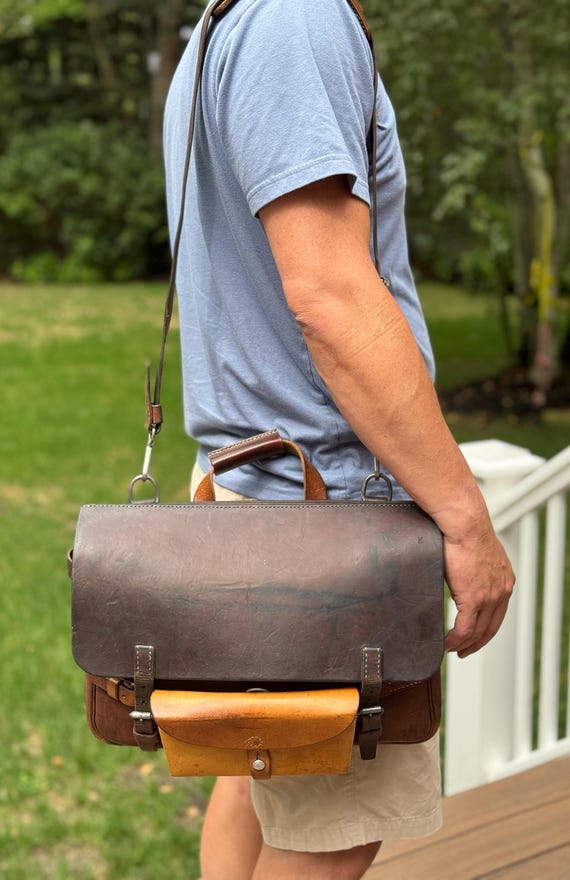 Restored Swiss Army Military Horizontal Saddle Bag From 1937