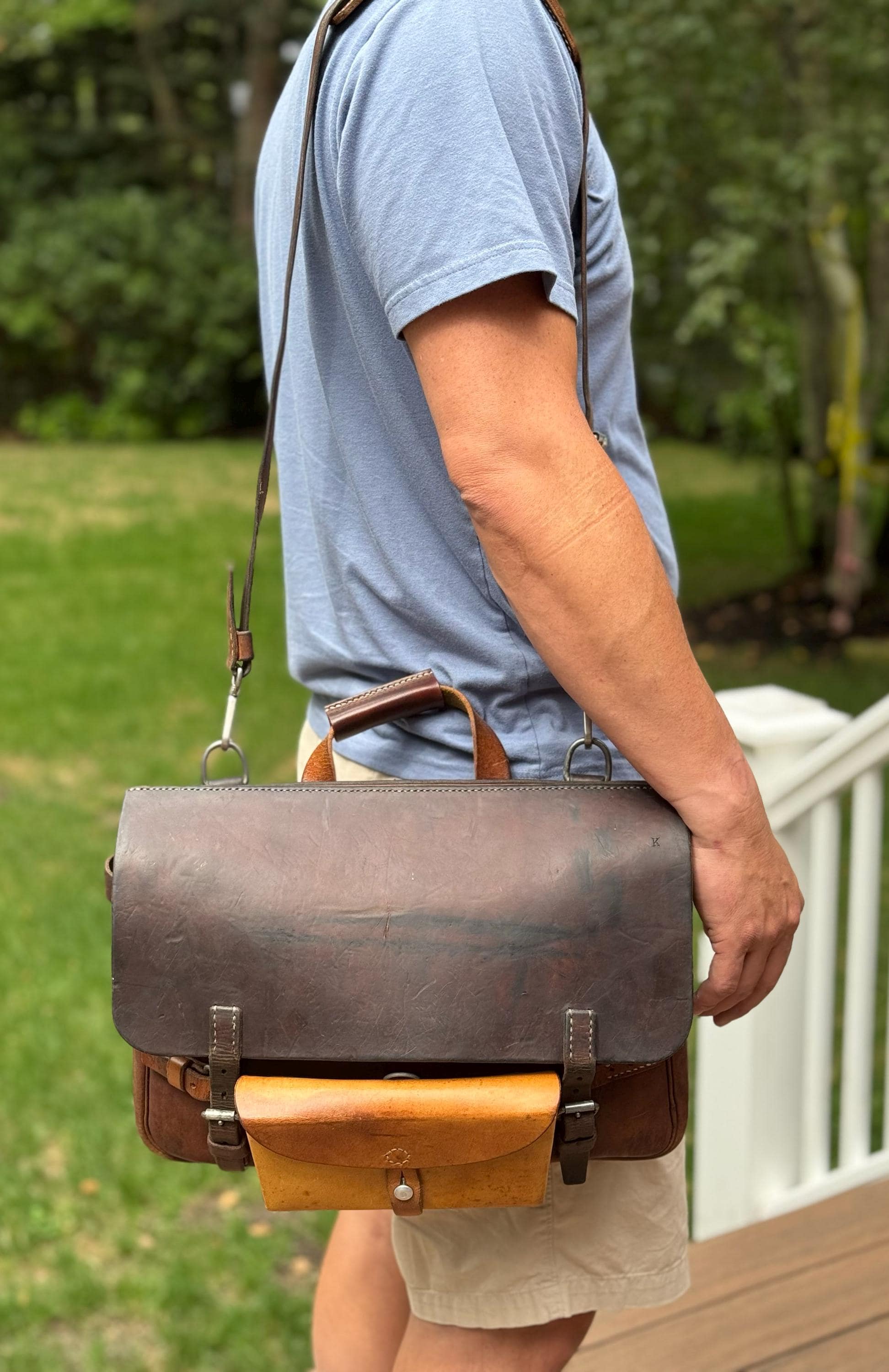 Restored Swiss Army Military Horizontal Saddle Bag From 1937