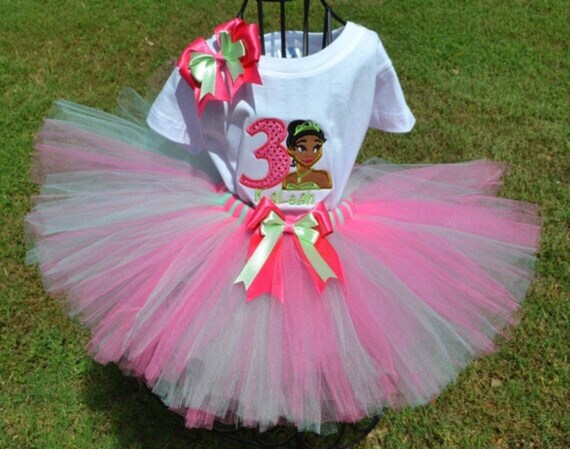 Princess And The Frog Tiana Birthday Tutu Set Outfit 1st Etsy