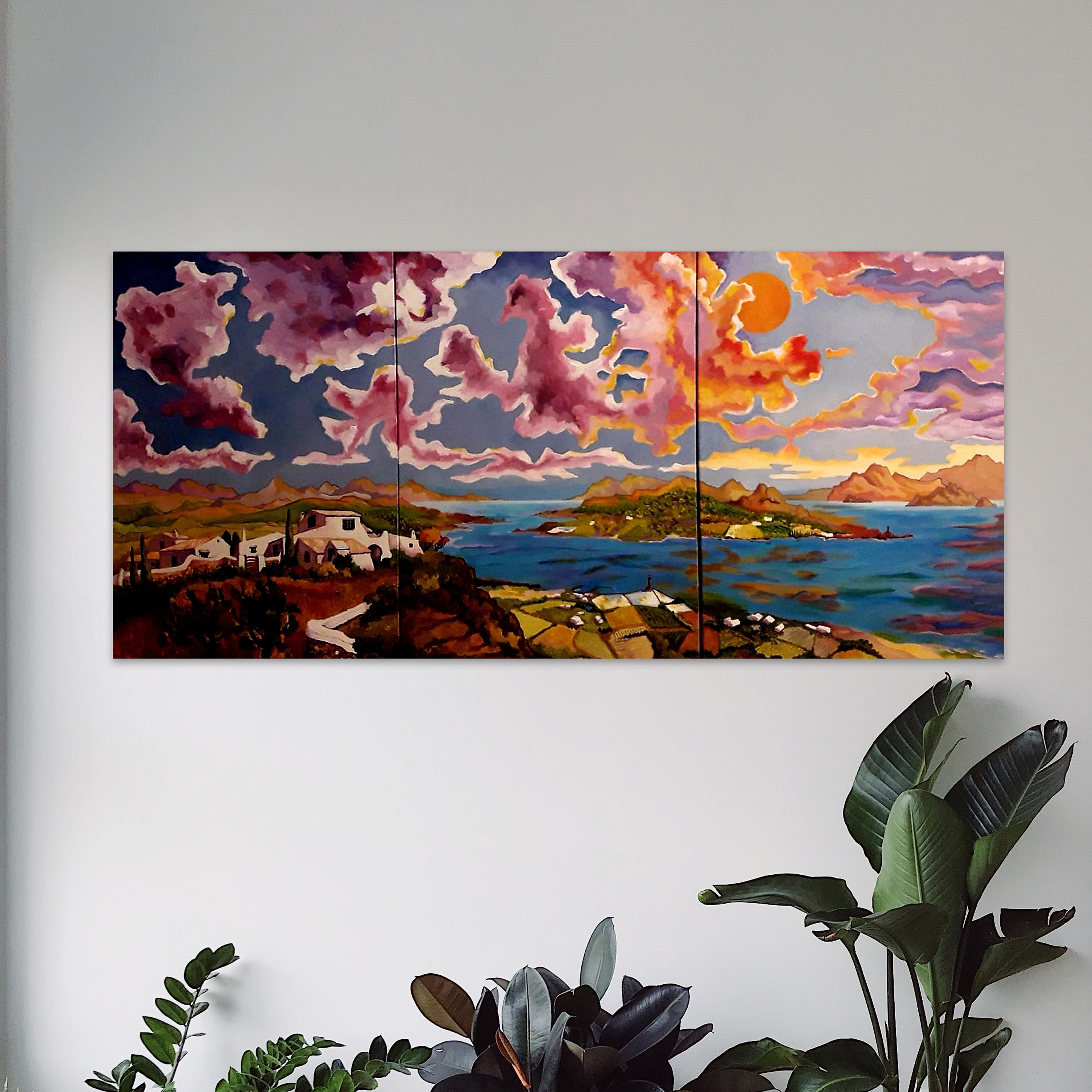 Ideal Menorcan landscape Spanish wall art home decor hand Etsy