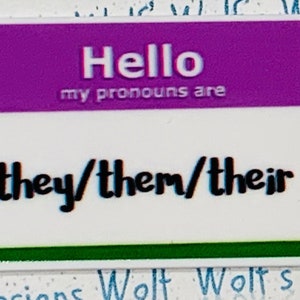 They them their pronoun planar resin plastic flatback planar Resin