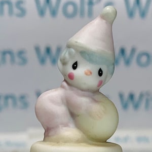 Precious moments thimble enesco porcelain thimble bisque porcelain precious moments thimble clown thimble #100668