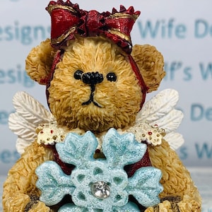 Christmas bear ornament Angel bear with snowflake