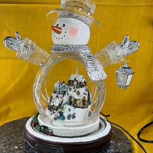 BROKEN Thomas Kinkade Snowman Train White Christmas - Etsy