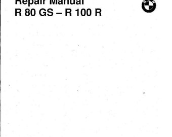 1980-1995 BMW R80GS R100GS R100R R 80 GS R 100 gs r 100 r PDF Motorcycle Repair Service specs Manual English  336 Pages