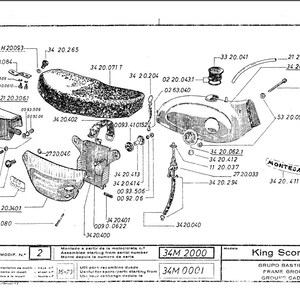 モンテサ キングスコーピオン 250 34 M パーツマニュアル PDF 67 ページ デジタルマニュアル 1970-1972
