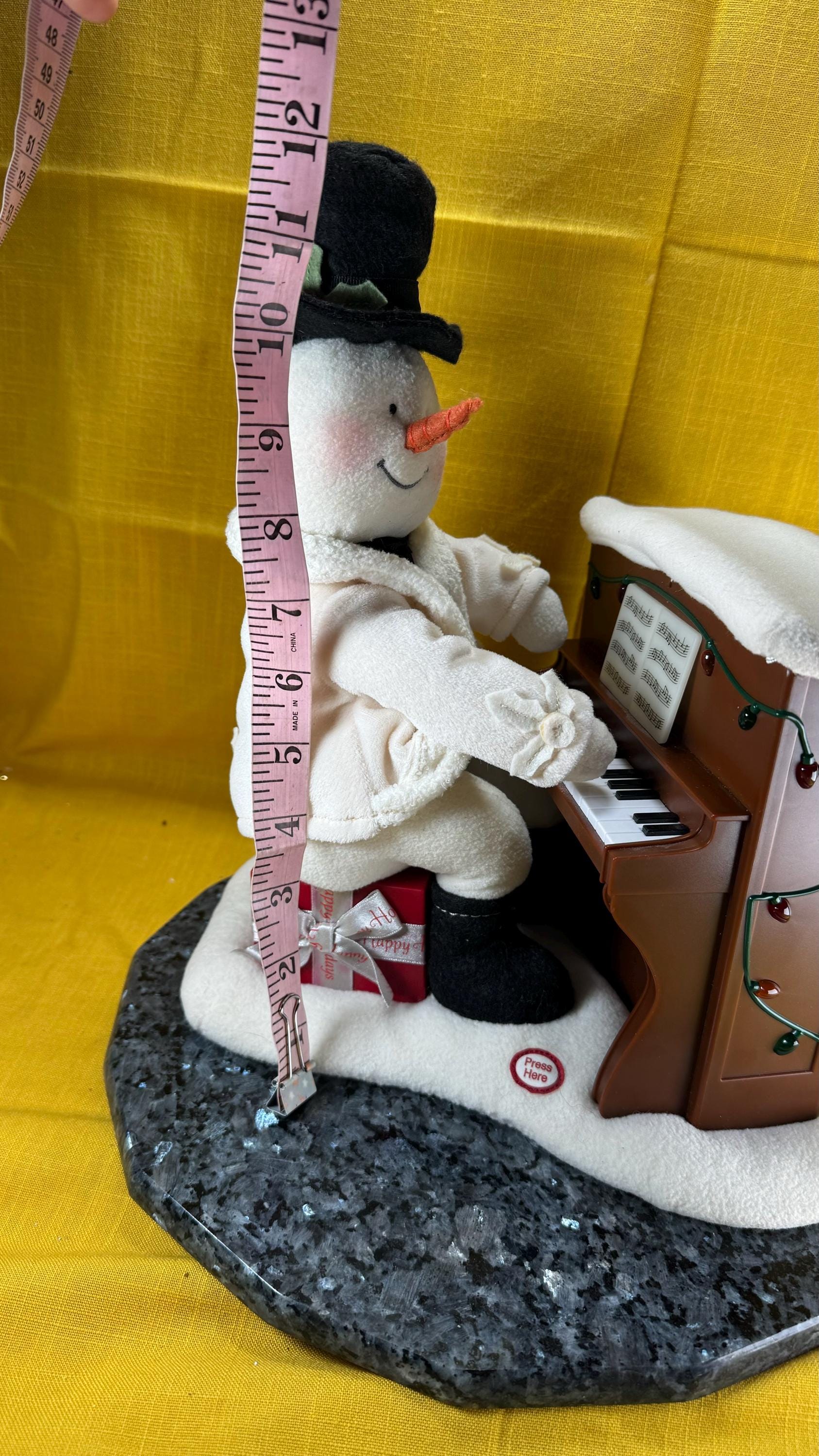 Hallmark Musical Snowman With Piano Plays Multiple Songs and