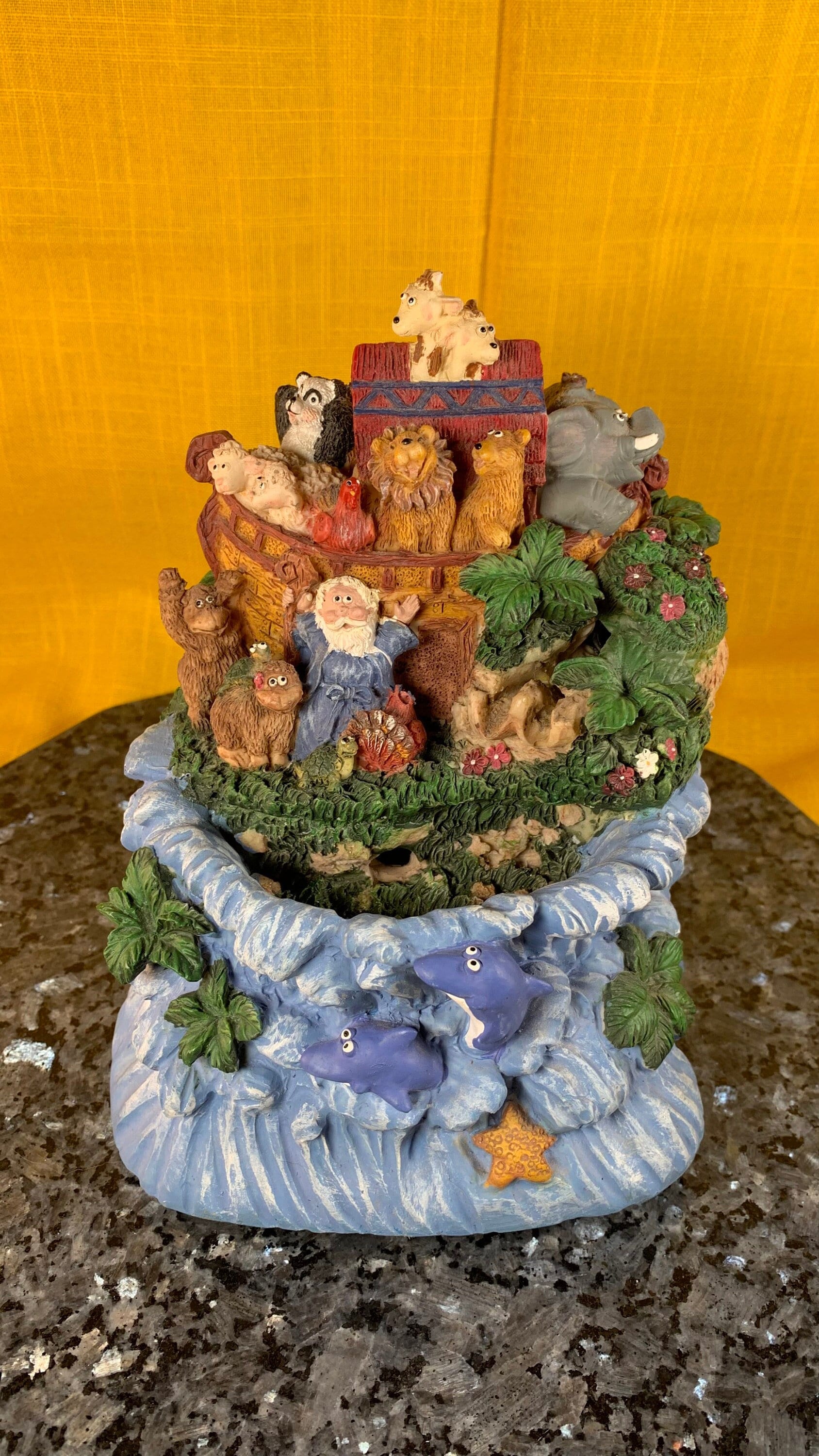 Musical Noahs Mini Table Top Fountain Waterfall Please Read NOT