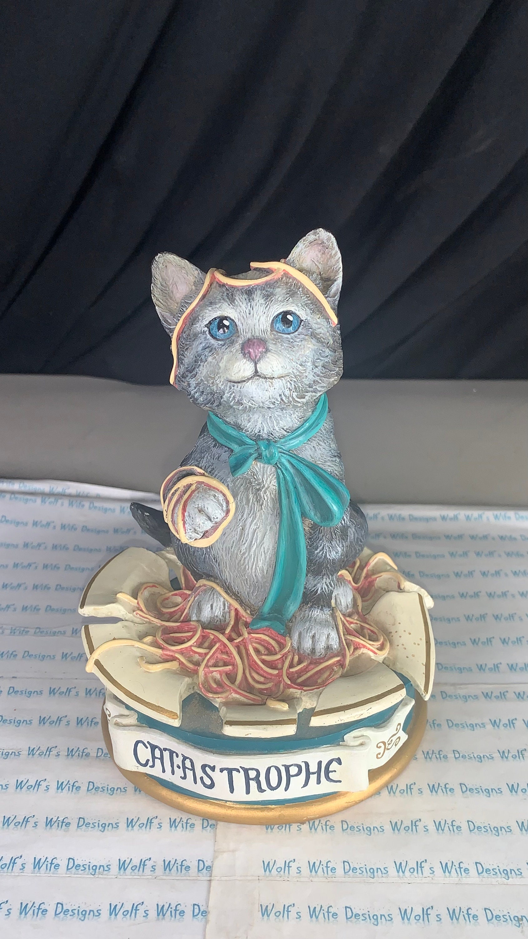 The Danbury Mint Catastrophe Cat Figurine - Etsy