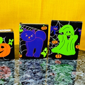vintage avon decorative Halloween soap cat ghost pumpkin