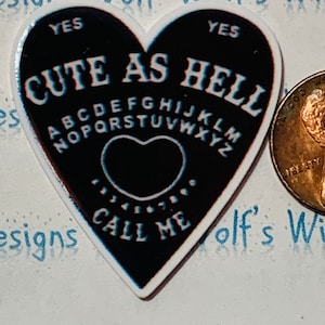 Heart Ouija planche mignonne comme l’enfer appelez-moi flatback résine planaire