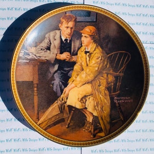 Knowles collector plate Norman Rockwells Rediscovered women series titled confiding in the den plate number 10410 J no box no COA