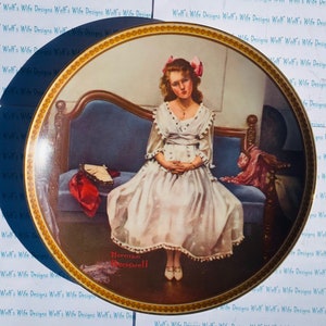 Knowles Sammelteller Norman Rockwells Wiederentdeckte Frauen Serie Mit dem Titel Warten auf den Tanzteller Nummer 4395H no box no COA