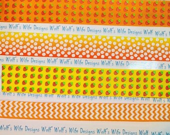 ribbon lot, ribbon, grosgrain ribbon, craft ribbon, orange ribbon