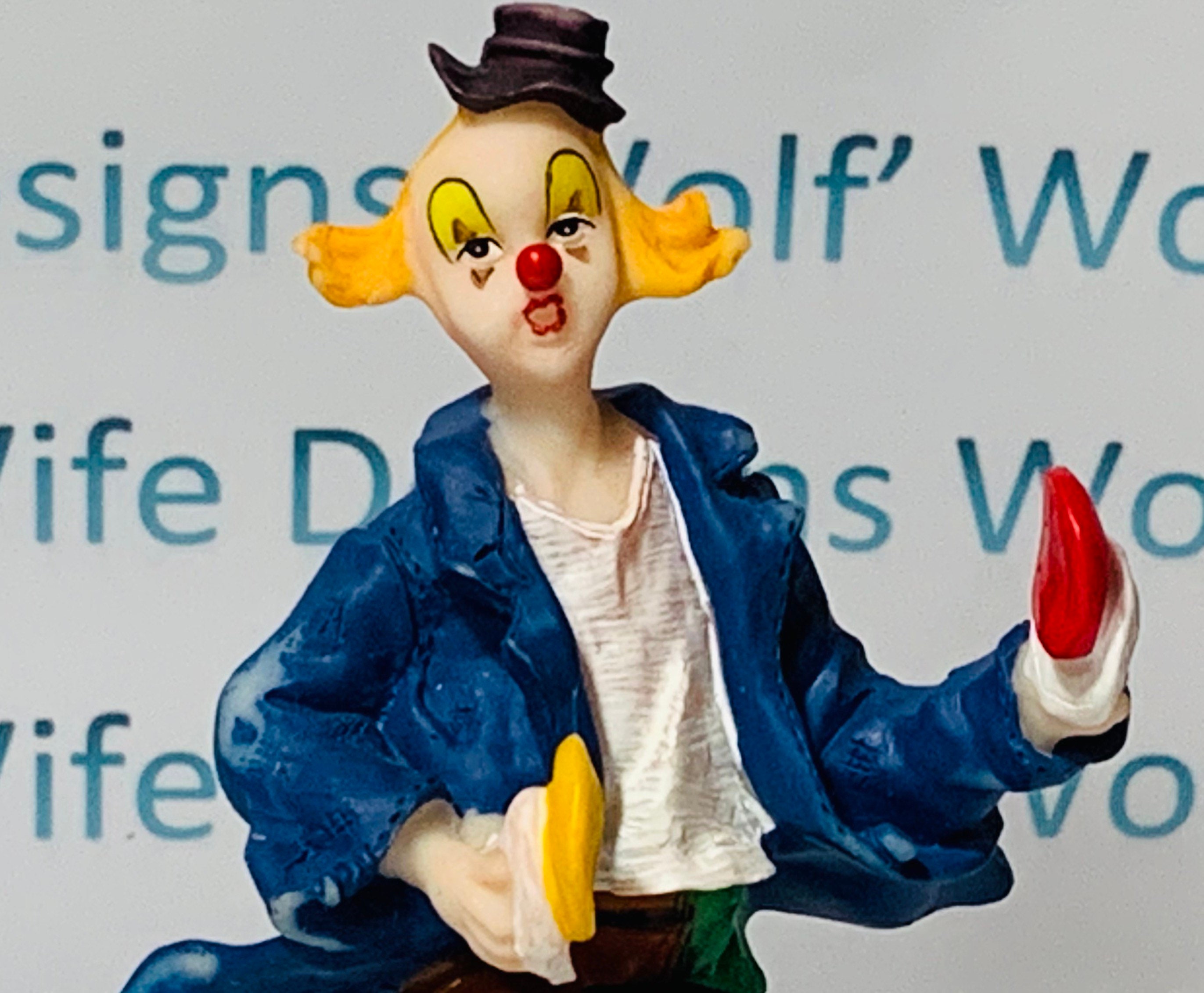 Little Plate Juggling Clown on Unicycle Clown Collectible