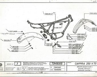 Montesa Cappra 250 V75 73 M Reservdelsmanual PDF 41-sidig digital manual 1975