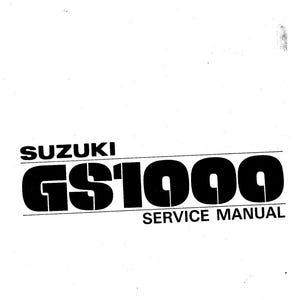 1978-1982 Suzuki all GS1000 Models E S L ST  Service Manual Complete 449 pages Clean Crisp and clean