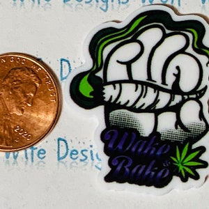 Wake and Bake Stoner Joint Marihuana Flatback flach planar Resin Kunststoff Resin Unkraut Blatt 420