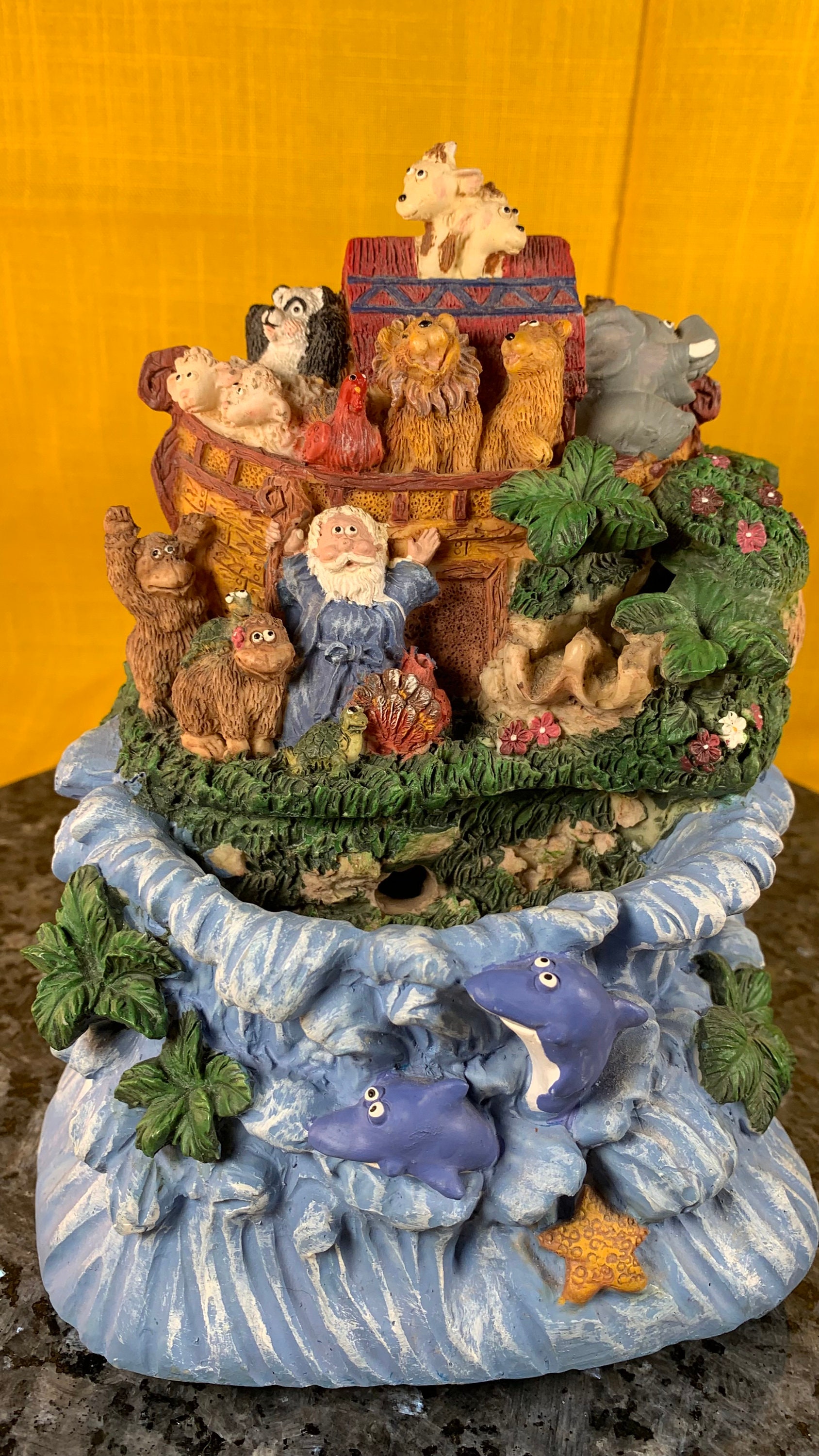 Musical Noahs Mini Table Top Fountain Waterfall Please Read NOT