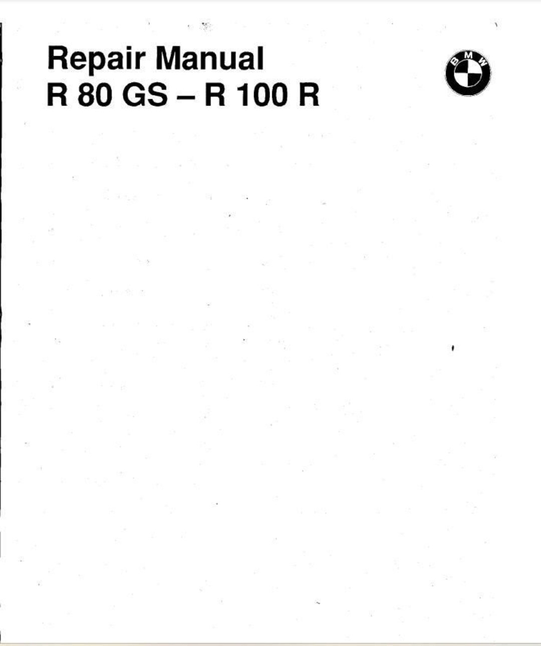 1980-1995 BMW R80GS R100GS R100R R 80 GS R 100 Gs R 100 R PDF