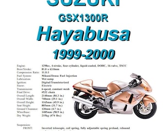 SUZUKI GSX1300R HAYABUSA 2013-2021 Factory Service Repair Manual