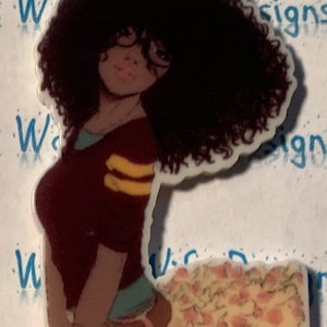 Resina de cabelo grande, resina de chefe, resina afro, resina de amor afro, resina de menina de pele mais escura, bela resina planar afro-americana