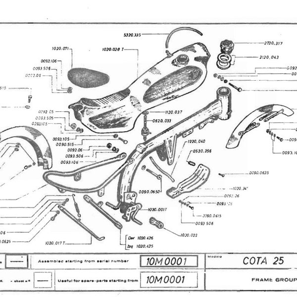 Montesa Cota 25 10M Parts Manual PDF 49 Page Digital Manual 1972-1980 Digital Download