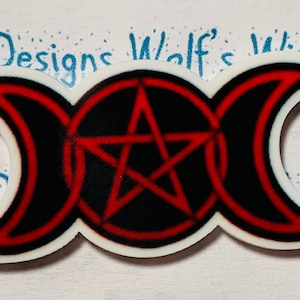 Triple moon symbol goddess triple sect planar resin plastic resin