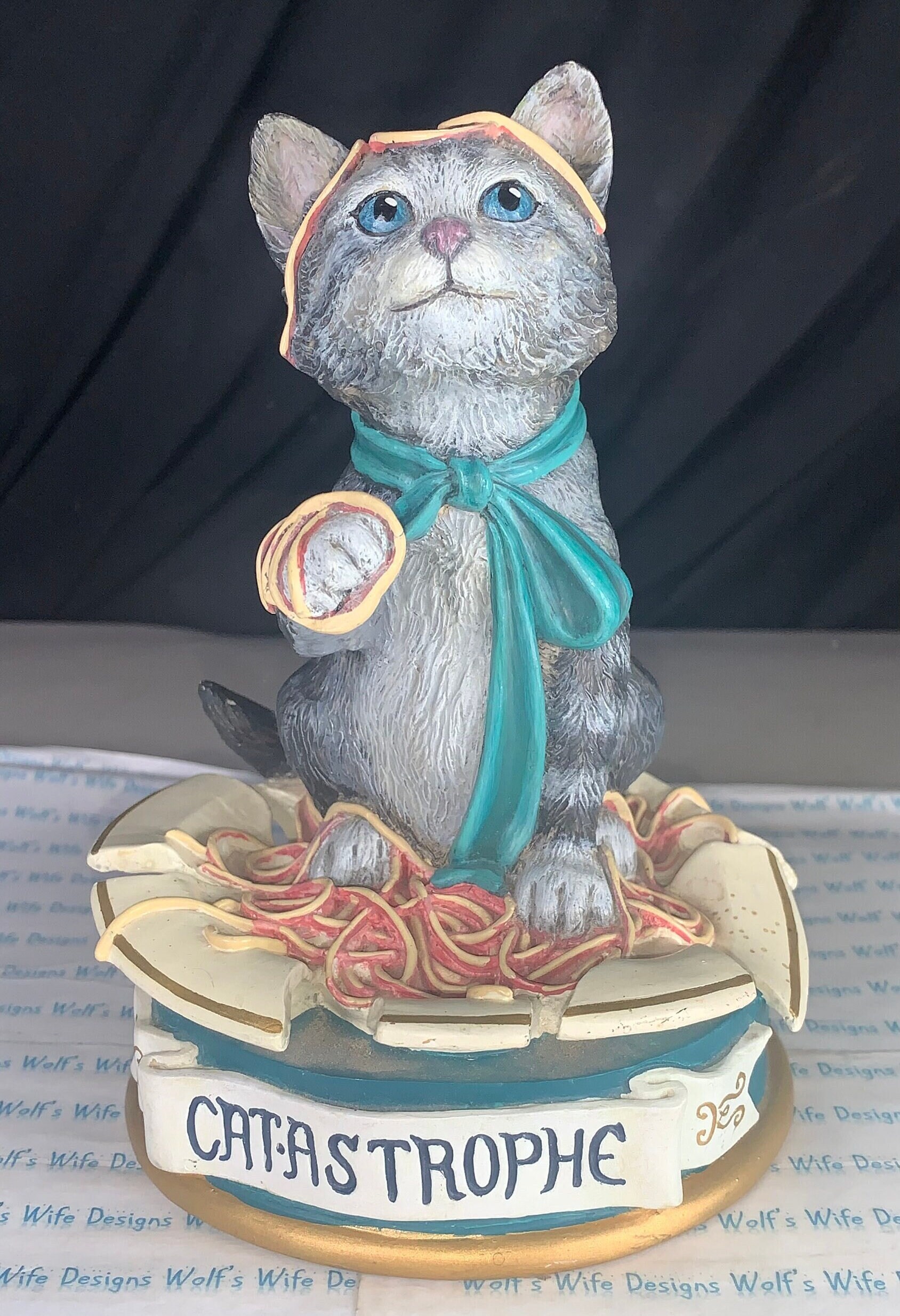 The Danbury Mint Catastrophe Cat Figurine - Etsy