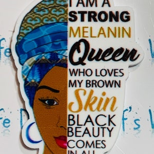 resina de menina de pele mais escura, linda melanina afro-americana e orgulhosa resina planar Melanin Queen, amamos todos os tons