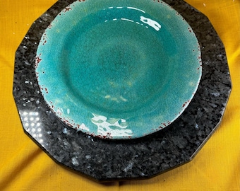 pier 1 imports turquoise crackle plates melamine plates set of 4