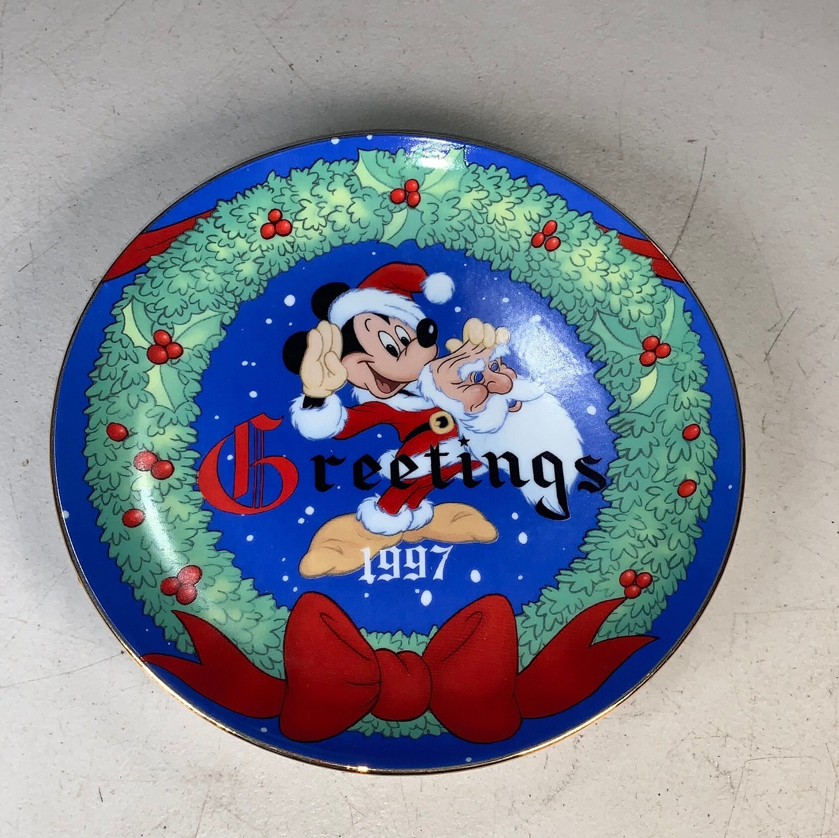 【ディズニー】1997 クリスマスプレート Disney Christmas Plate 1997 - Etsy