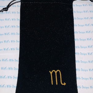 Velvet tarot bag zodiac tarot bag scorpio sagittarius libra Capricorn tarot bag