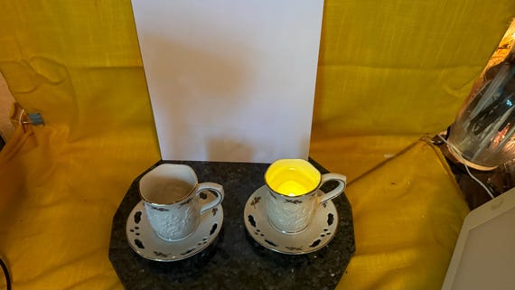 Partylite Stechpalme Kaffeehaus wei mit goldenen Akzenten Kerzenstnder  #P7256 in Box - Etsy.de