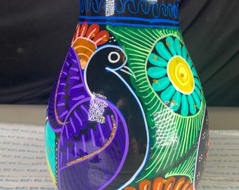 Colorful bird vase ceramic vase