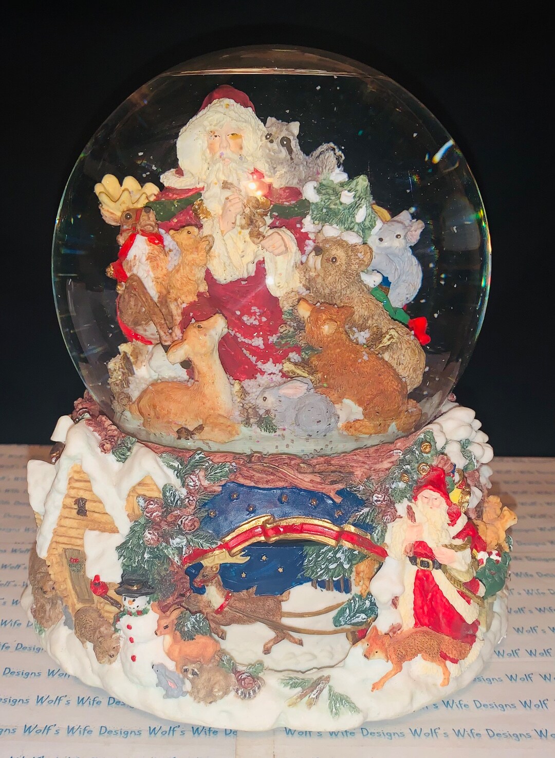 Kirkland Signature Snow Globes Santa and Woodland Creatures Etsy