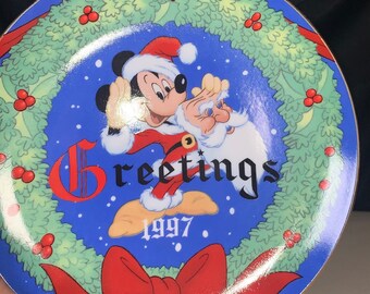Disney Christmas Plate 1997 - Etsy