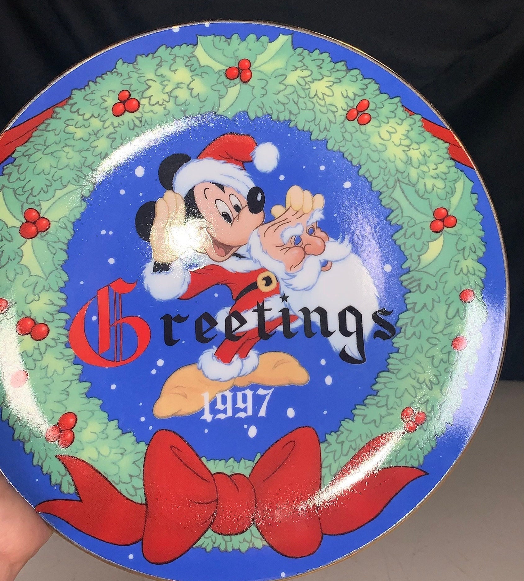 【ディズニー】1997 クリスマスプレート ディズニー クリスマス プレート 1997 - Etsy 日本