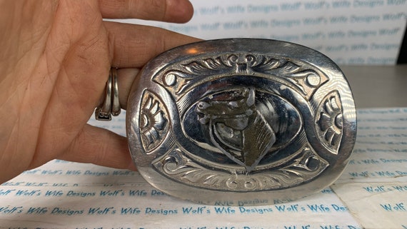 Chambers Belt Co. Made in USA Rotating Horse Head Belt Buckle 