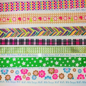 Random ribbon lot, patterns and shapes ribbon lot, grosgrain ribbon, FOE ribbon,