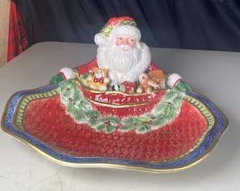ヴィンテージ フィッツ＆フロイド サンタクロース皿「クリスマス