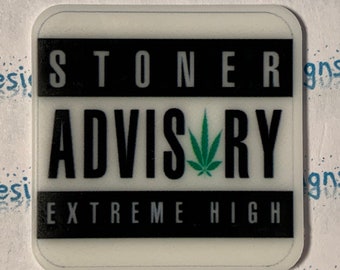 Stoner Advisory Marijuana Leaf Resin, Craft Supply (37x37mm)