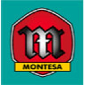 May include: A red and black logo with the letter "M" in a stylised font. The word "MONTESA" is written in yellow below the letter.