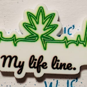 La marijuana est ma ligne de vie pot feuille de cœur battement de vie marijuana résine planaire résines plastiques résines