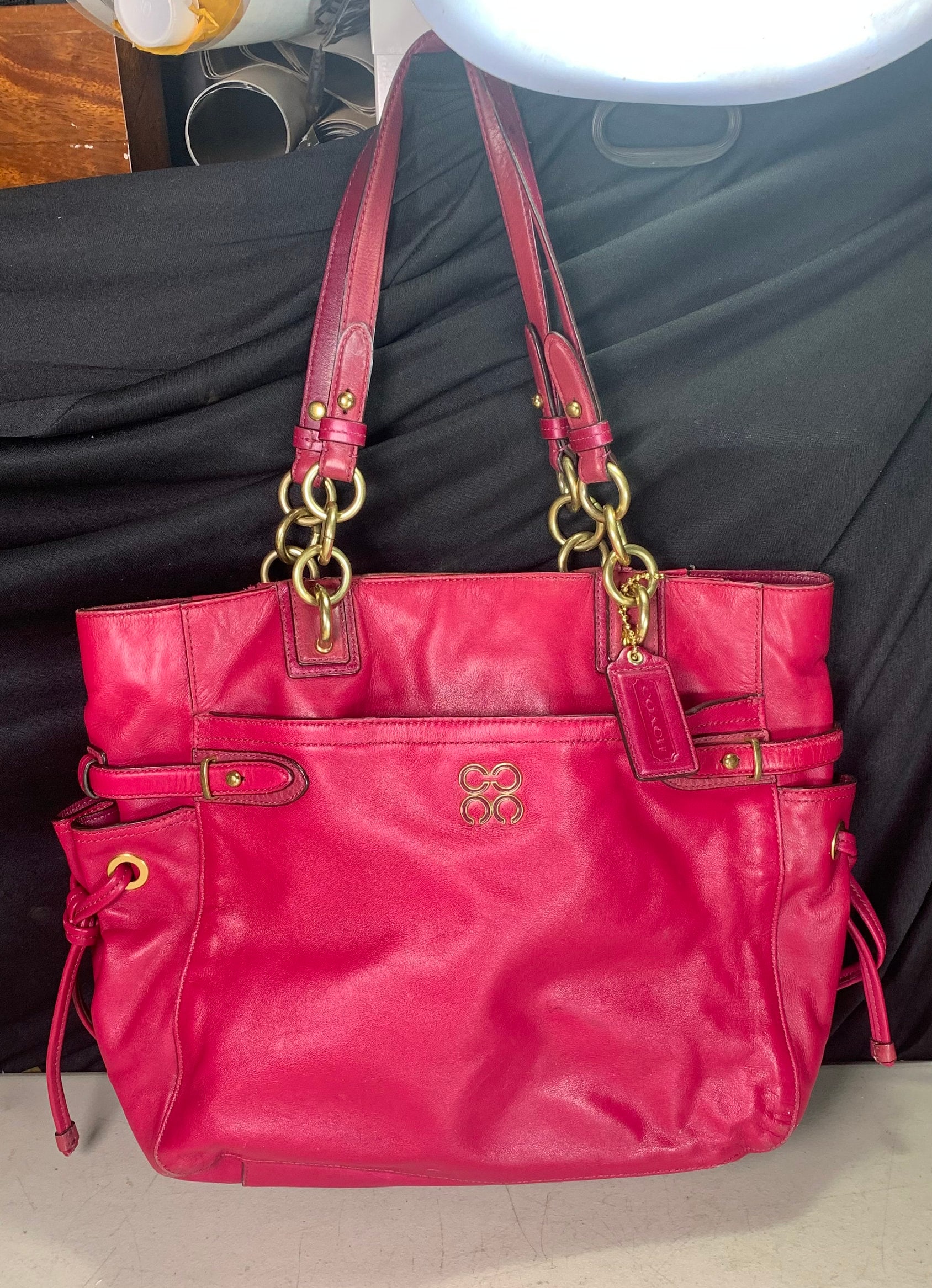 Colette By Colette Hayman Absolutely Stunning Rose Gold Pink Large Two  Pocket Office Tote /Handbag - RRP $89.00 (s)