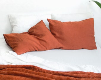 rust colored pillow shams