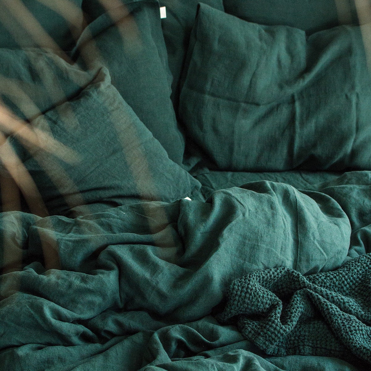 Linen Duvet Cover in Jungle Green, Handmade. Queen - Etsy