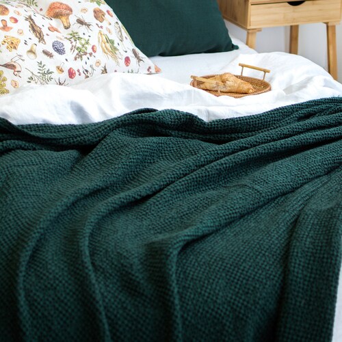 Waffle Blanket in Burgundy. Extra Soft Waffle Throw Blanket. Etsy