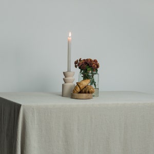 Linen Tablecloth in Natural Color. Cozy Linen Tablecloth for Round and Rectangle Tables. Multiple colors. Linen Table Decor, Farmhouse Decor